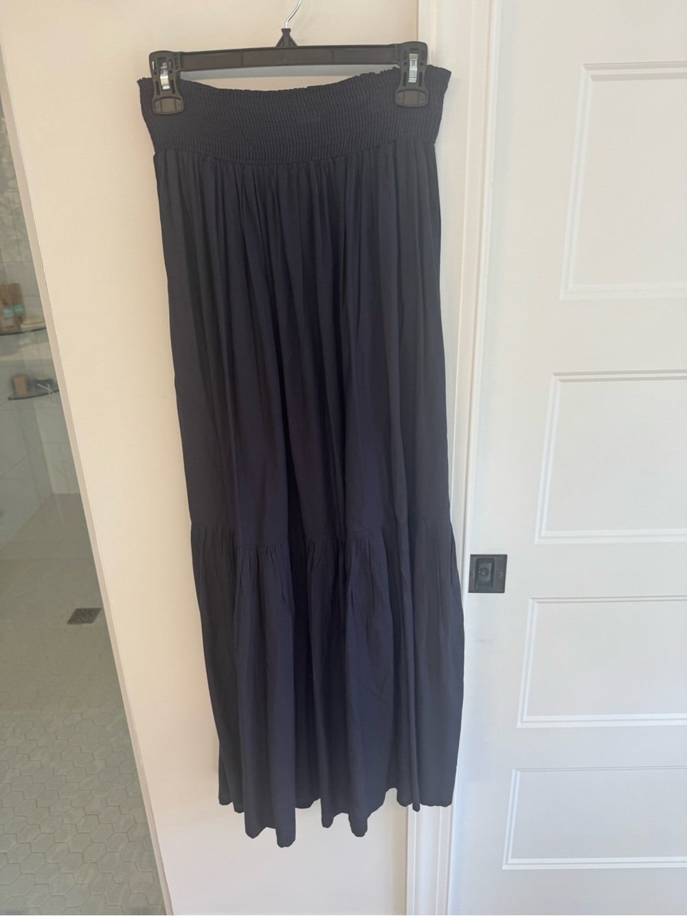 Emerson Fry India Collection navy maxi skirt